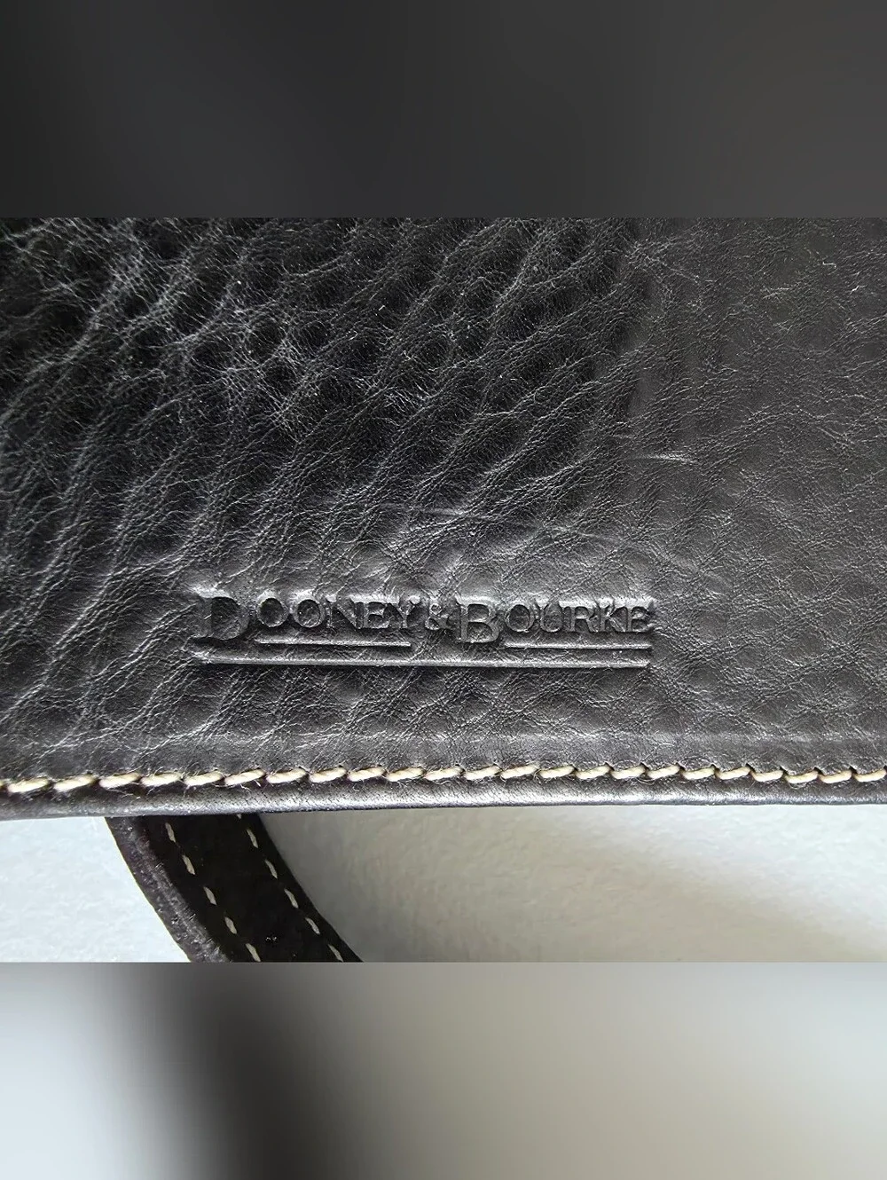 Dooney & Bourke Black Pebbled Leather Crossbody Pouch Bag